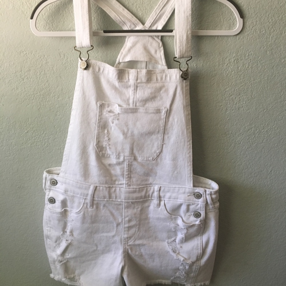 White Hollister Vintage Overalls